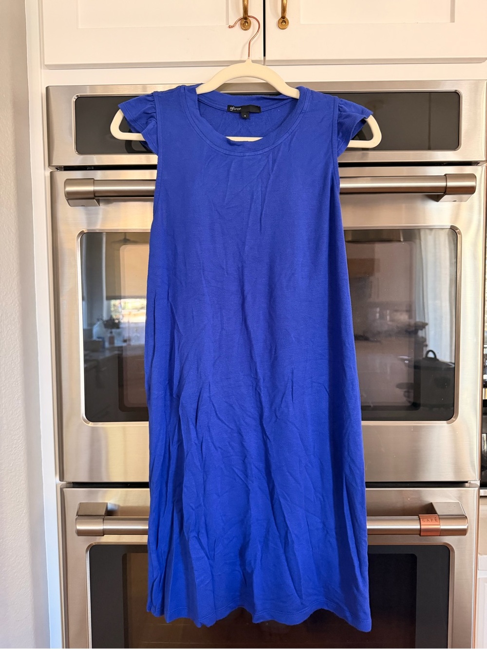Women's Blue Crew Neck Top
